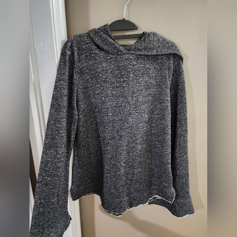 Women's Marc New York MNY Performance Hoodie Size XL Gray Flare Sleeves NWT